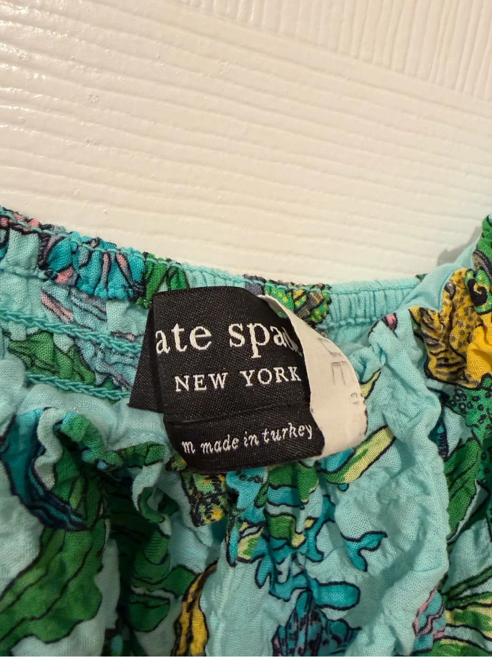 Kate Spade Under the Sea Tie-Strap Cotton Dress w Pockets Size M Medium - Picture 3 of 7